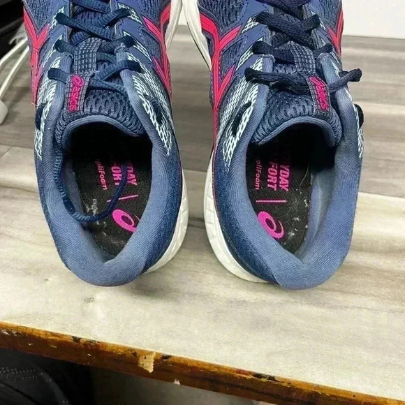 ASICS Gel Contend 6 Shoes Womens 8 Running Walking Sneaker Gym Comfy Navy Pink - Picture 7 of 8